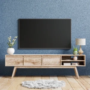 mockup-television-cabinet-contemporary-empty-room-with-dark-blue-wall-it-3d-rendering